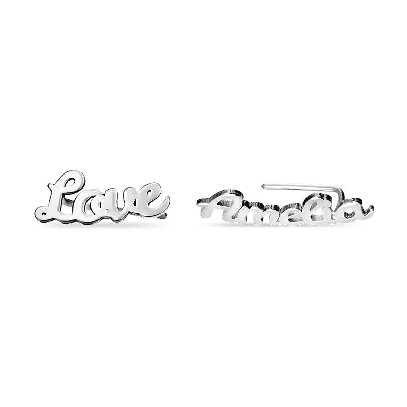 GEPERSONALISEERDE OORBELLEN ZILVER
