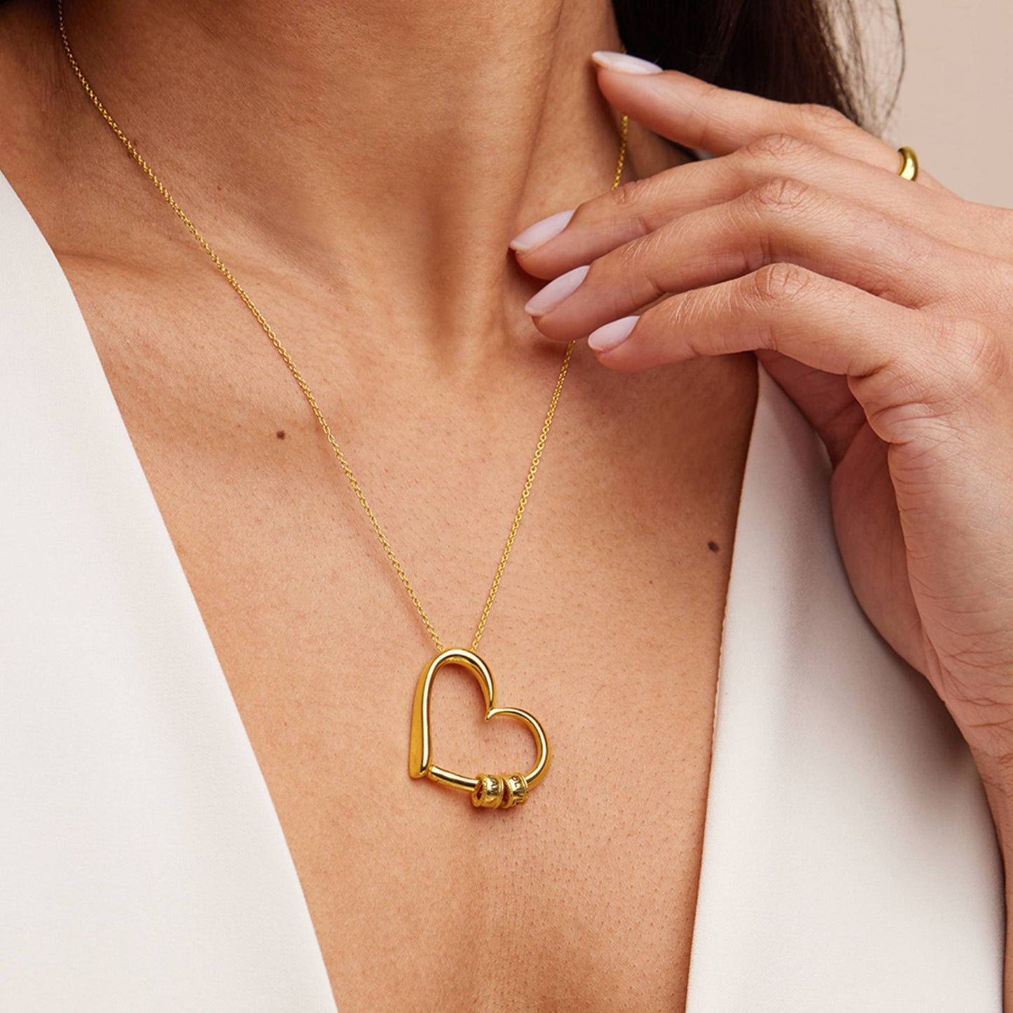 LOSSE RINGEN (GEGRAFEERDE HARTKETTING)