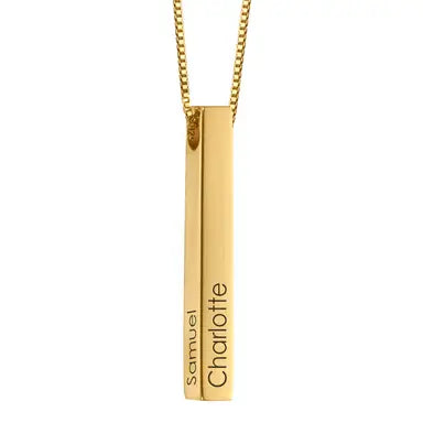 GEGRAVEERDE GOUDSTAAF KETTING