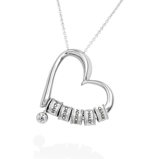 DIAMANT HARTKETTING ZILVER